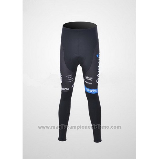 2011 Abbigliamento Ciclismo Garmin Cervelo Blu e Bianco Manica Lunga e Salopette